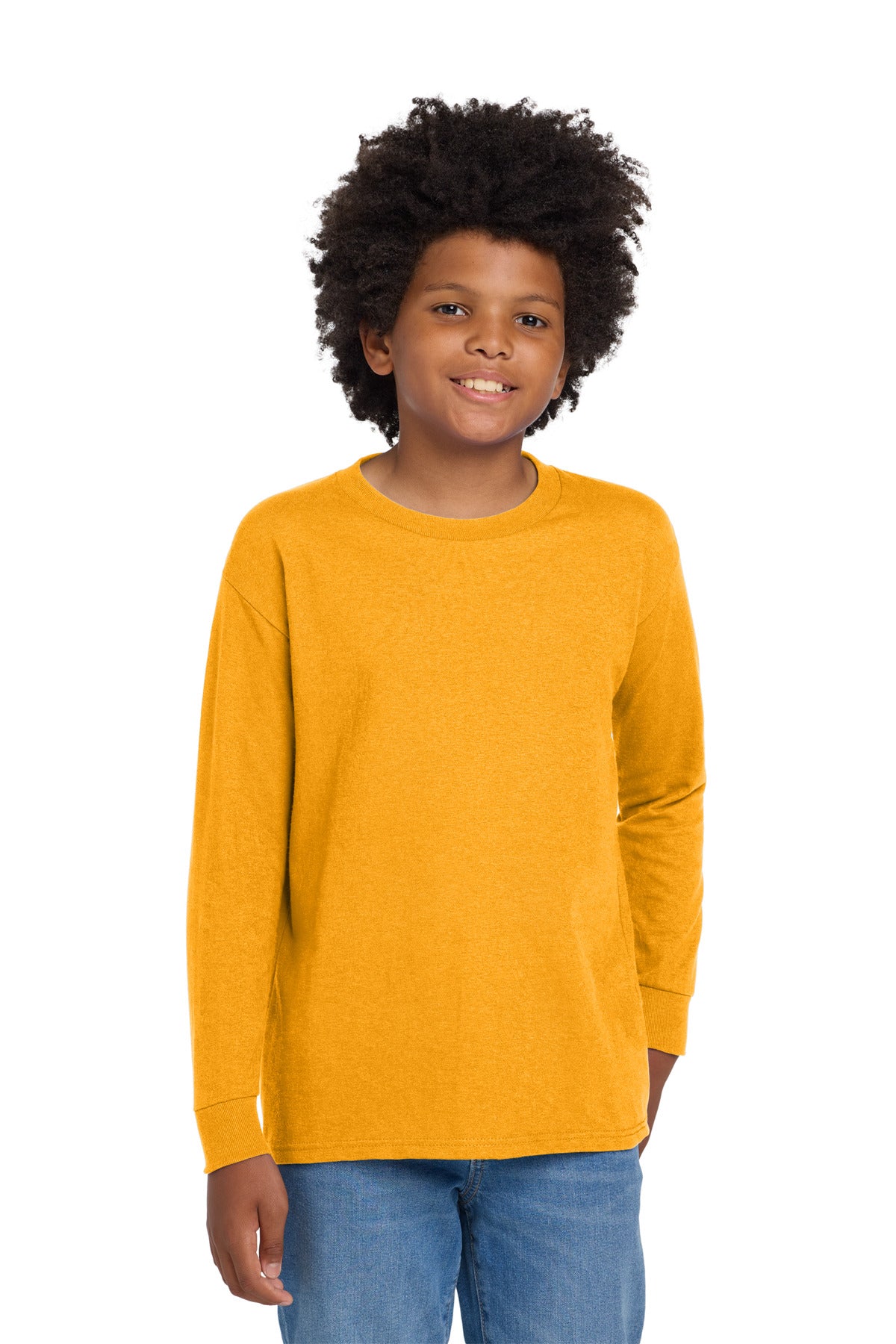 Gildan Youth Heavy Cotton 100% Cotton Long Sleeve T-Shirt 5400B