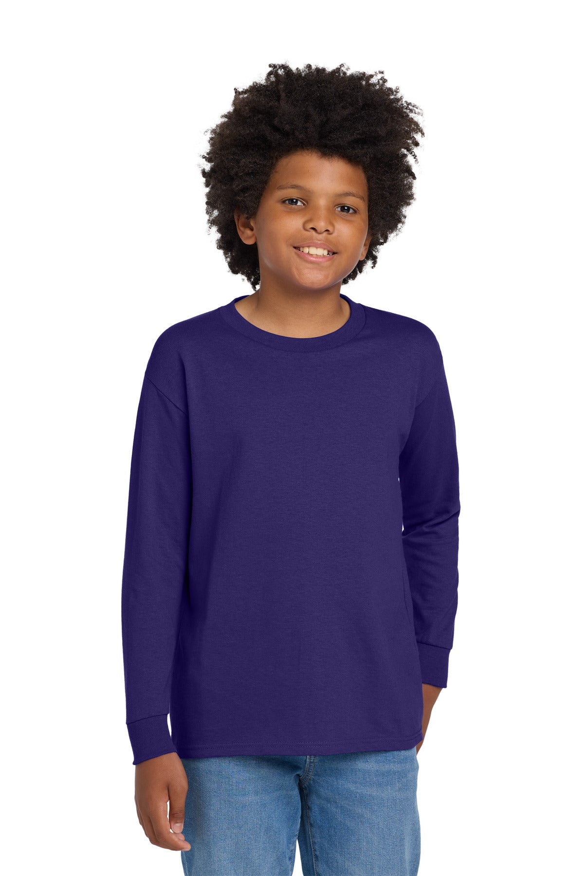 Gildan Youth Heavy Cotton 100% Cotton Long Sleeve T-Shirt 5400B