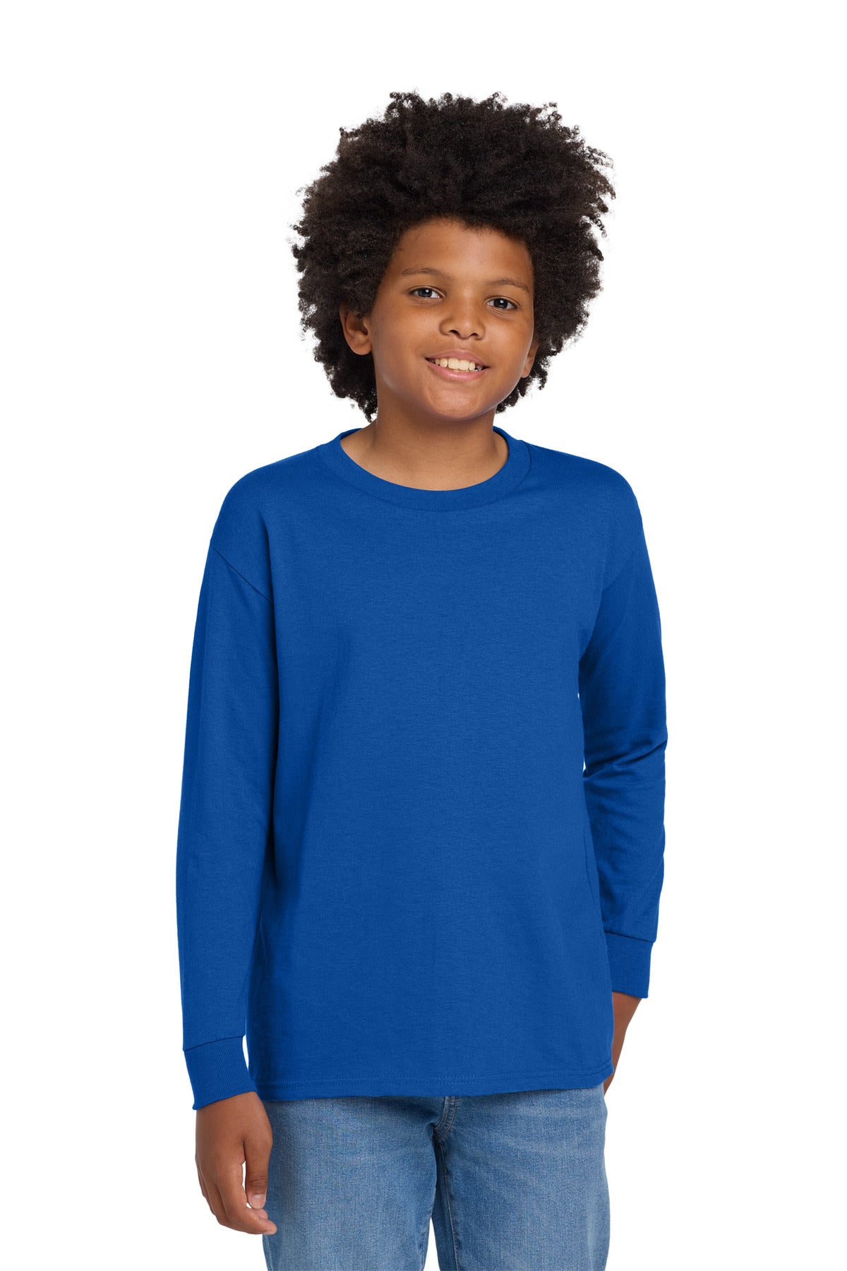 Gildan Youth Heavy Cotton 100% Cotton Long Sleeve T-Shirt 5400B