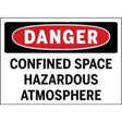 Danger sign warning of a confined space with hazardous atmosphere