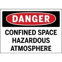 Danger sign warning of a confined space with hazardous atmosphere