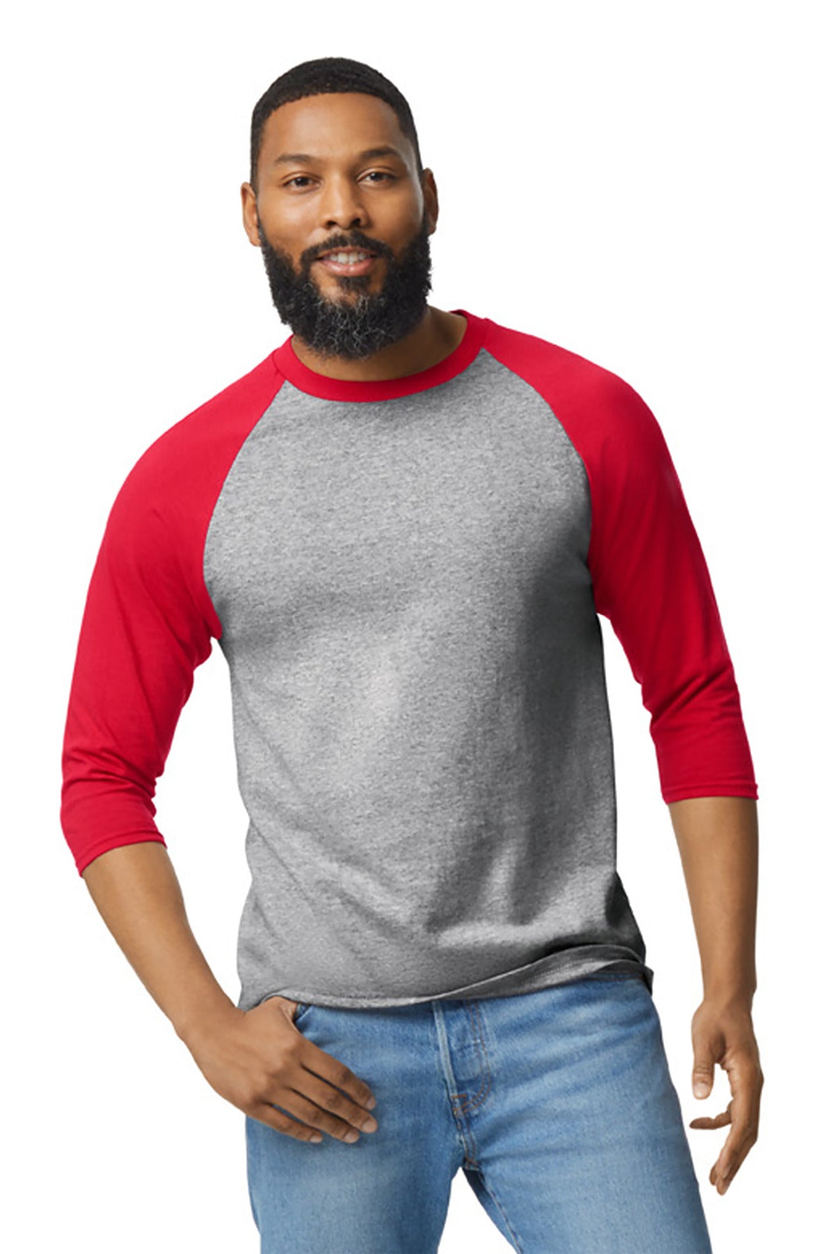 Gildan Heavy Cotton 3/4-Sleeve Raglan T-Shirt 5700