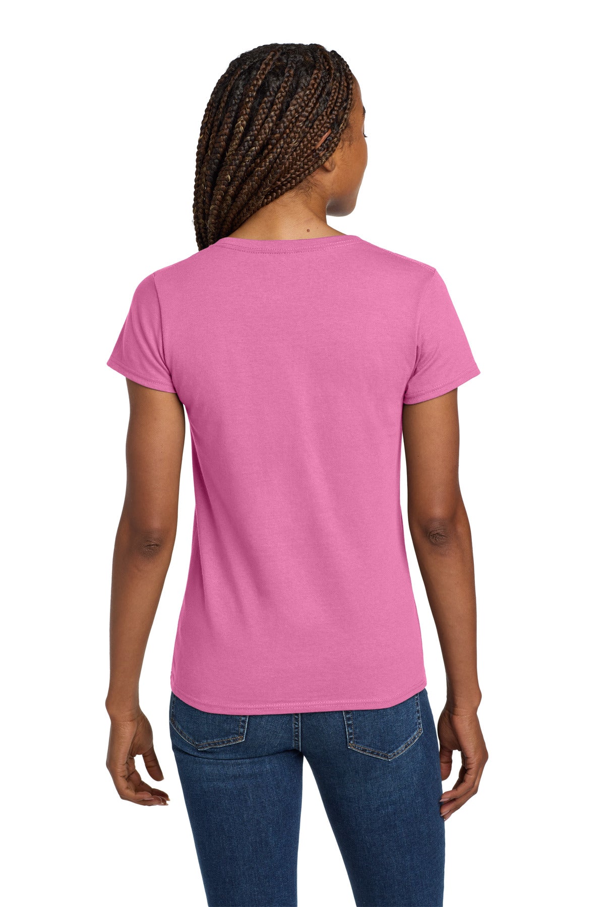 Gildan Women's Heavy Cotton 100% Cotton V-Neck T-Shirt 5V00L