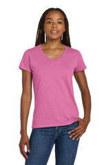 Gildan Women's Heavy Cotton 100% Cotton V-Neck T-Shirt 5V00L