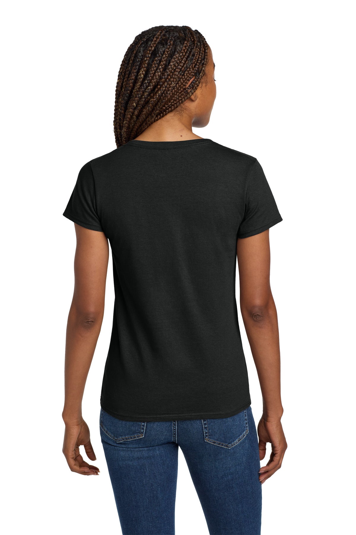 Gildan Women's Heavy Cotton 100% Cotton V-Neck T-Shirt 5V00L