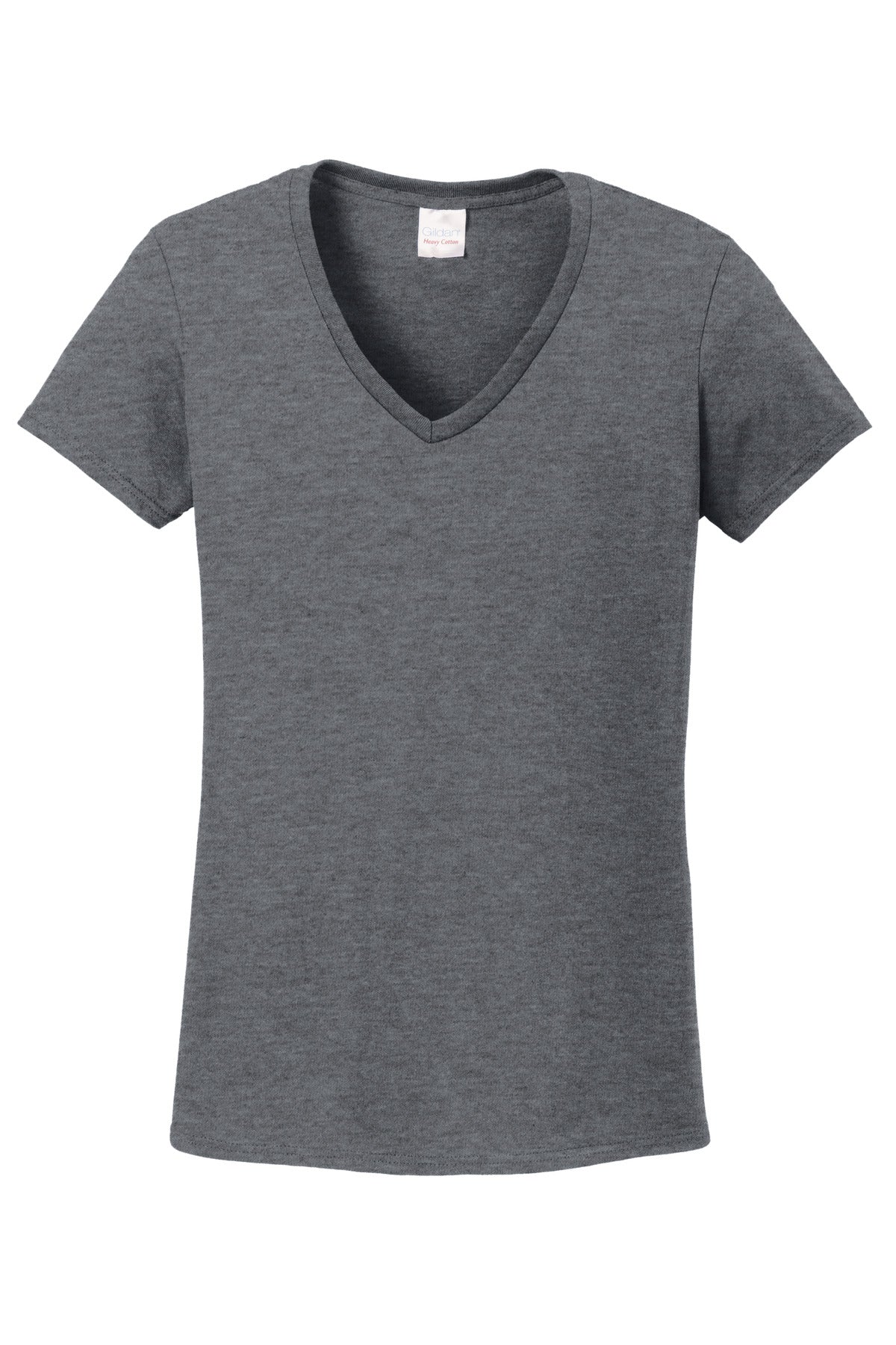 Gildan Women's Heavy Cotton 100% Cotton V-Neck T-Shirt 5V00L