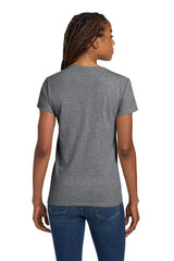 Gildan Women's Heavy Cotton 100% Cotton V-Neck T-Shirt 5V00L