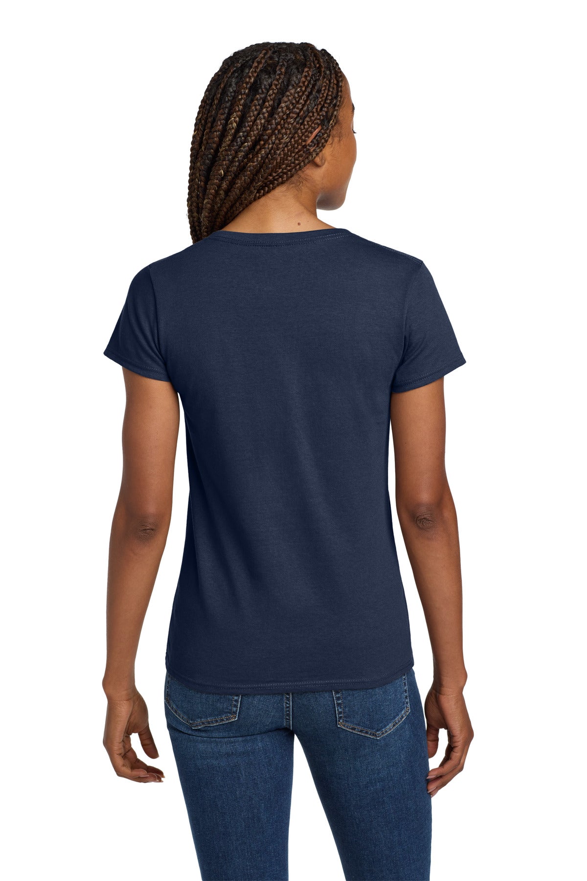 Gildan Women's Heavy Cotton 100% Cotton V-Neck T-Shirt 5V00L