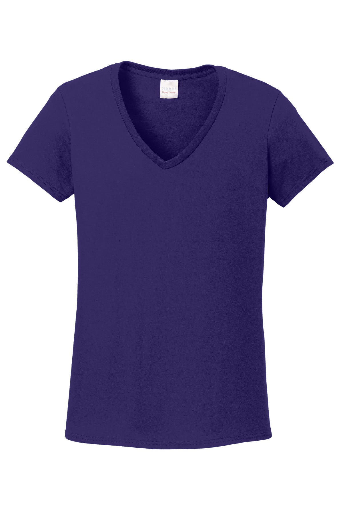Gildan Women's Heavy Cotton 100% Cotton V-Neck T-Shirt 5V00L