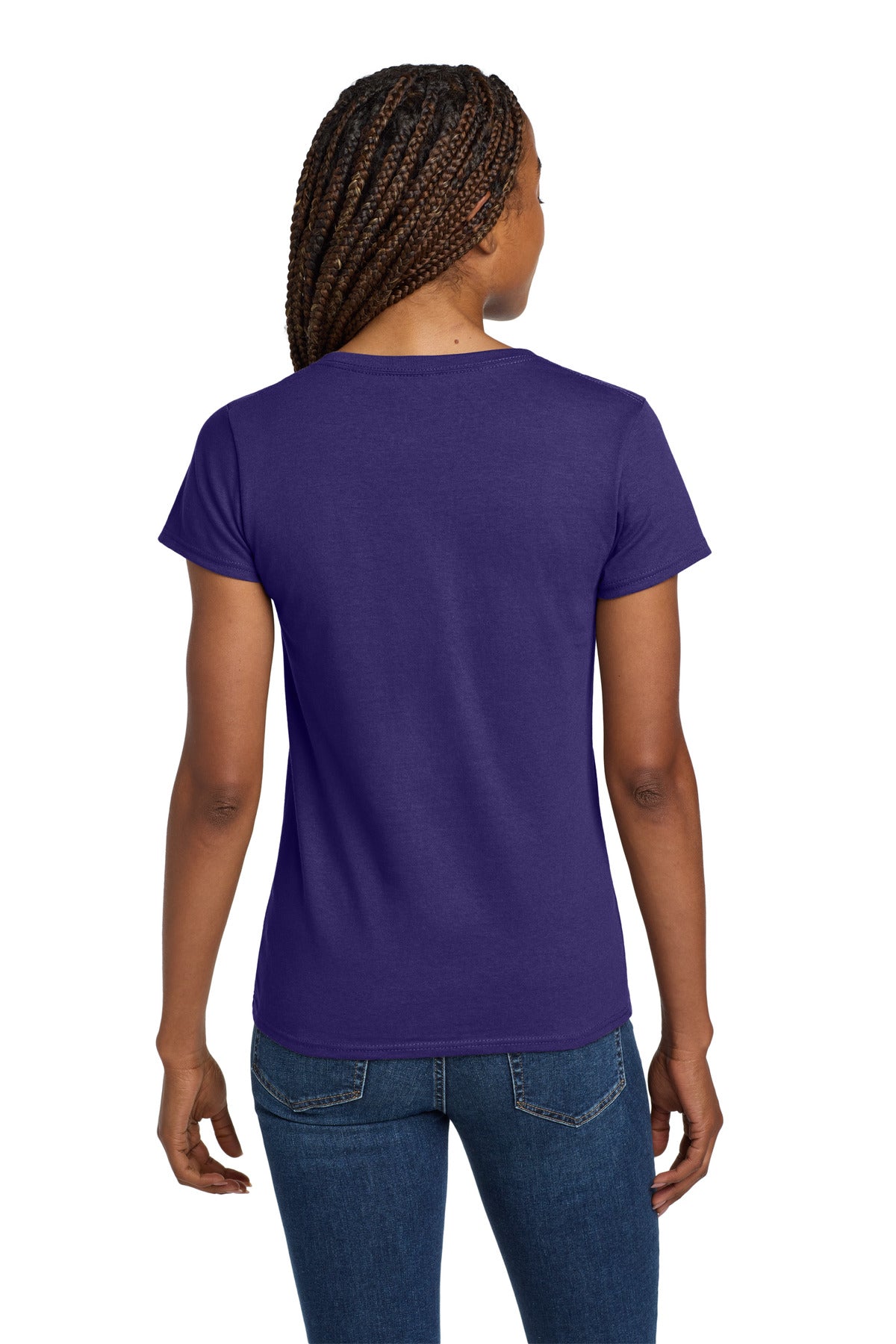 Gildan Women's Heavy Cotton 100% Cotton V-Neck T-Shirt 5V00L