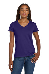 Gildan Women's Heavy Cotton 100% Cotton V-Neck T-Shirt 5V00L