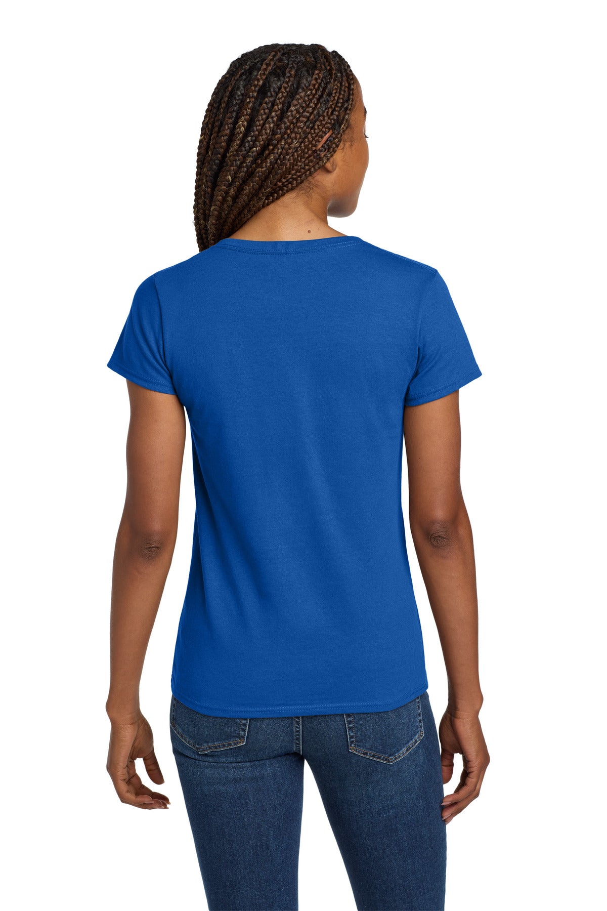 Gildan Women's Heavy Cotton 100% Cotton V-Neck T-Shirt 5V00L