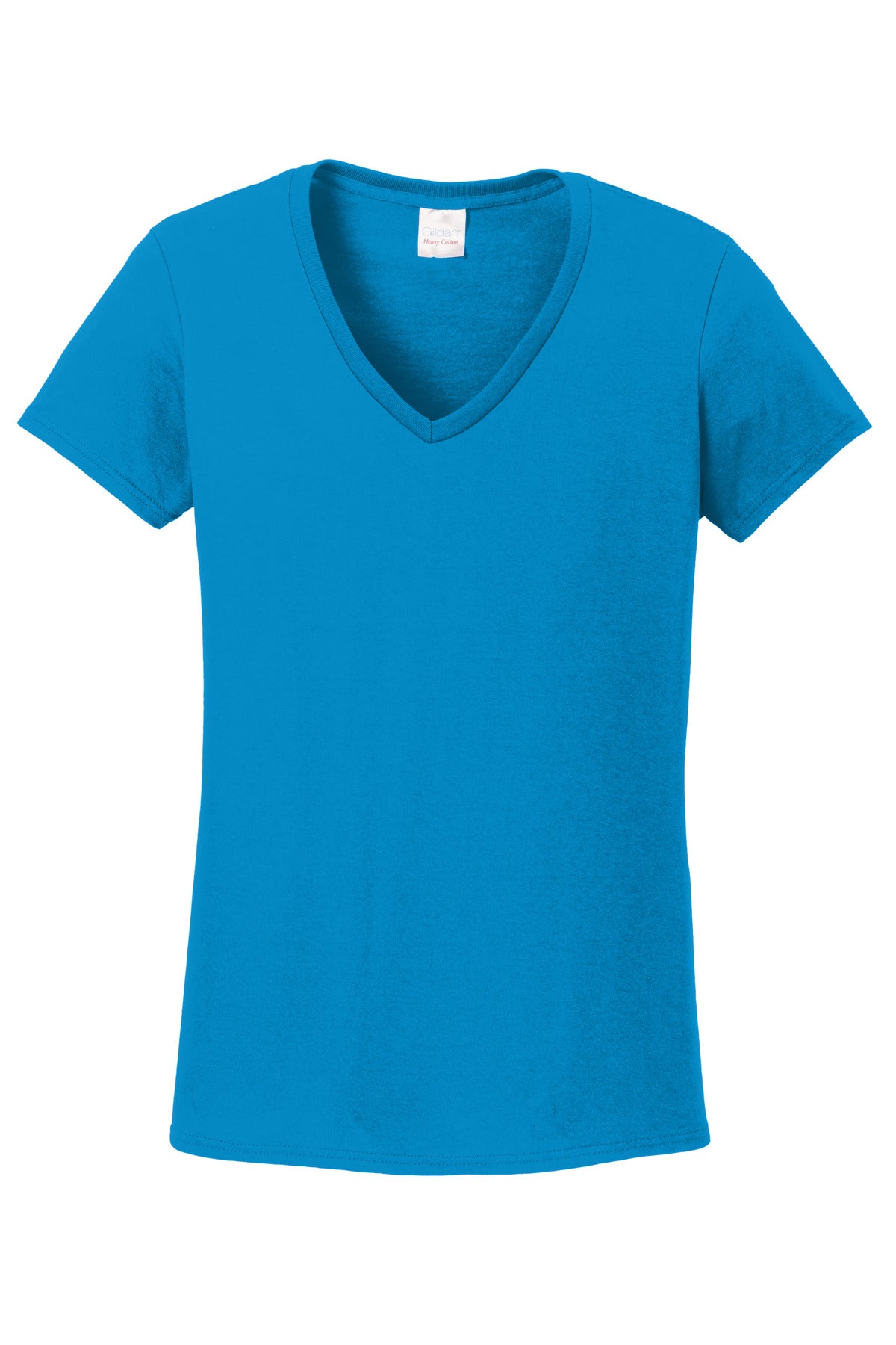 Gildan Women's Heavy Cotton 100% Cotton V-Neck T-Shirt 5V00L