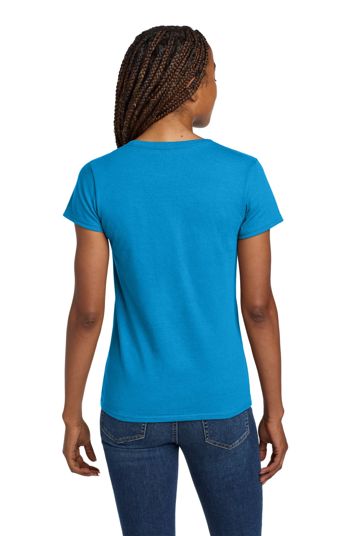 Gildan Women's Heavy Cotton 100% Cotton V-Neck T-Shirt 5V00L