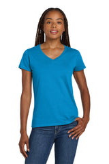 Gildan Women's Heavy Cotton 100% Cotton V-Neck T-Shirt 5V00L