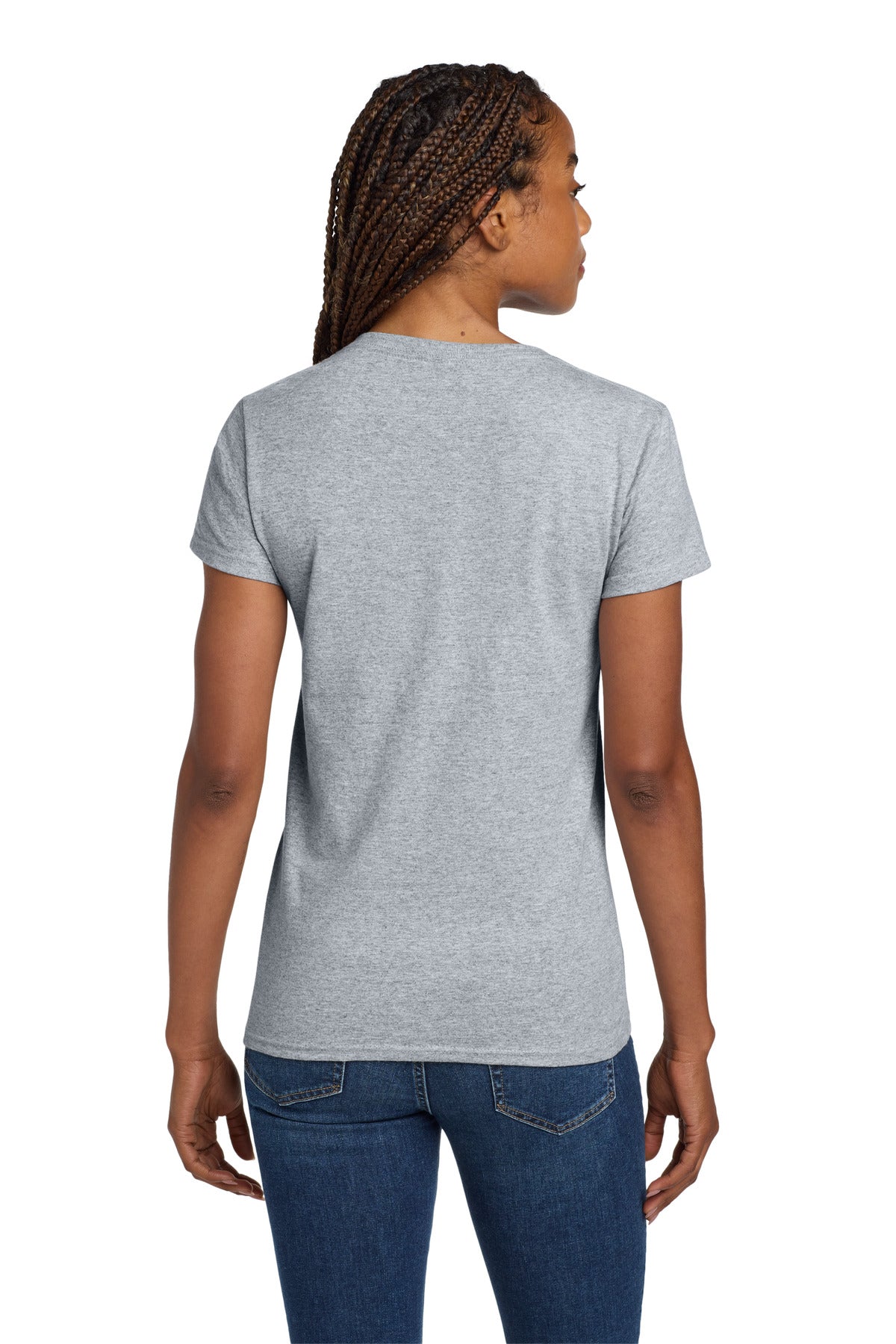 Gildan Women's Heavy Cotton 100% Cotton V-Neck T-Shirt 5V00L