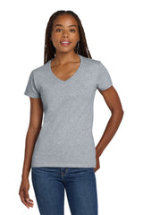 Gildan Women's Heavy Cotton 100% Cotton V-Neck T-Shirt 5V00L