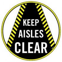 Keep Aisles Clear Floor Graphic