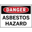 Danger OSHA Sign stating Abestos Hazard with black and red border