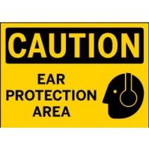 Caution - Ear Protection Area with Graphic