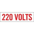 Red '220 Volts' text on a white background