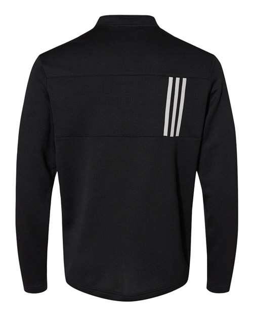 Men's 3-Stripes Double-Knit Quarter-Zip Pullover
