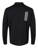 Men's 3-Stripes Double-Knit Quarter-Zip Pullover