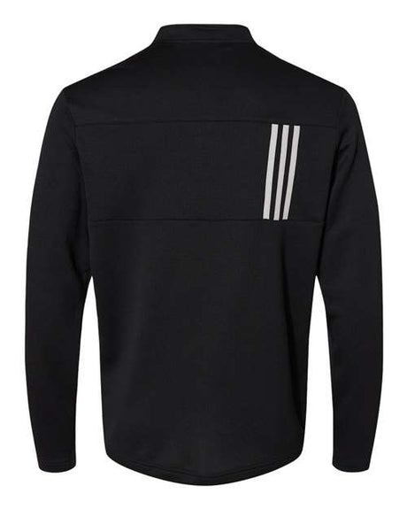 Men's 3-Stripes Double-Knit Quarter-Zip Pullover