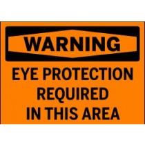 Warning sign indicating eye protection is required in this area.