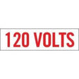 Red '120 Volts' text on a white background