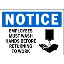 Notice - Employees Must Wash Hands (Icon)
