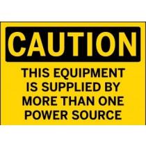 Caution - This Equipment is Supplied By More Than One Power Source