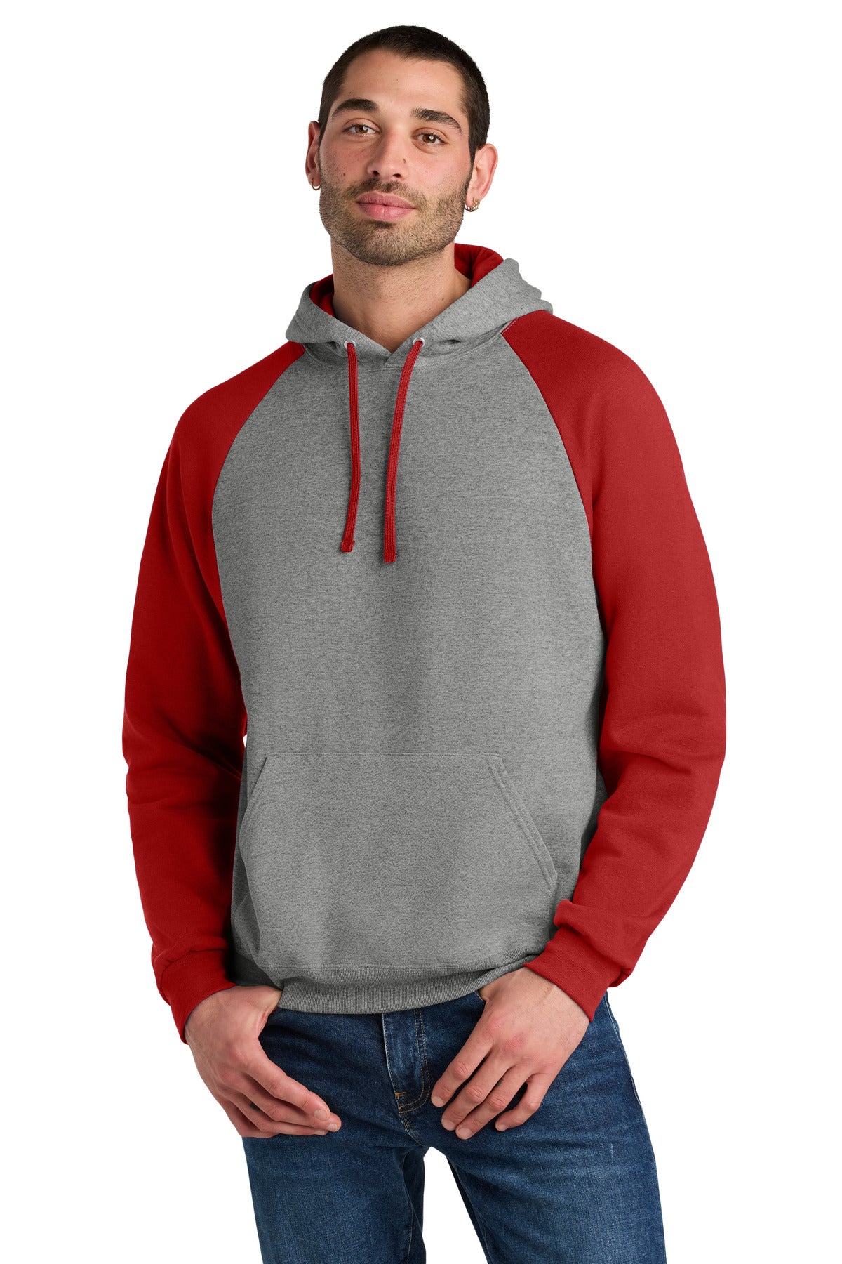 Jerzees Unisex NuBlend Colorblock Raglan Hoodie Sweatshirt 96C