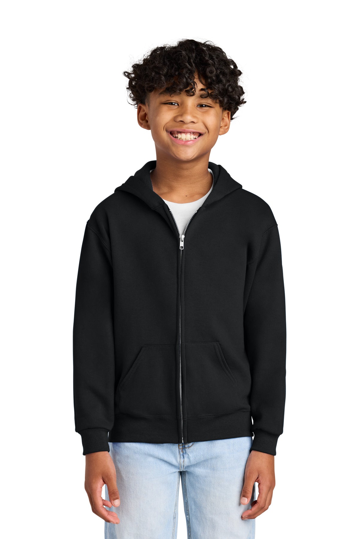 Jerzees Youth NuBlend Full-Zip Hooded Sweatshirt 993B