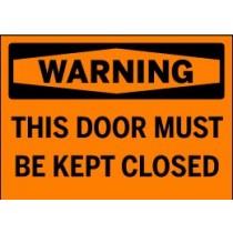 Warning sign on aa orange background