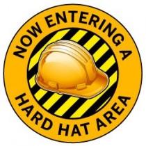 Now Entering A Hard Hat Area Floor Graphic