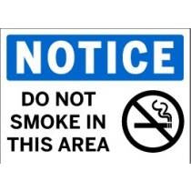 Notice - Do Not Smoke in This Area