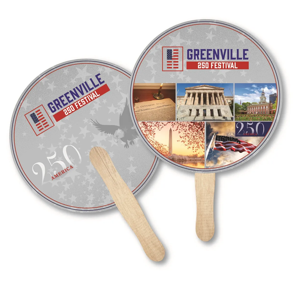 America 250 Circle Hand Fan - HF-1001-AM250