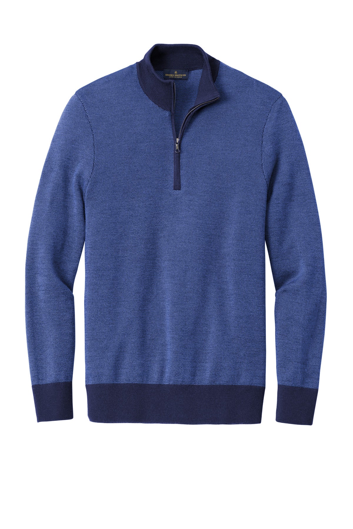 Brooks Brothers Washable Merino Birdseye 1/4-Zip Sweater BB18412