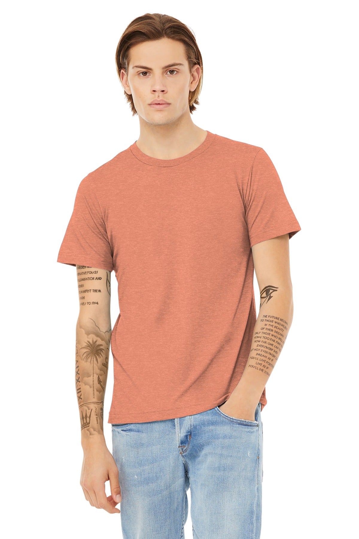 BELLA+CANVAS  Unisex Heather CVC Short Sleeve Tee BC3001CVC
