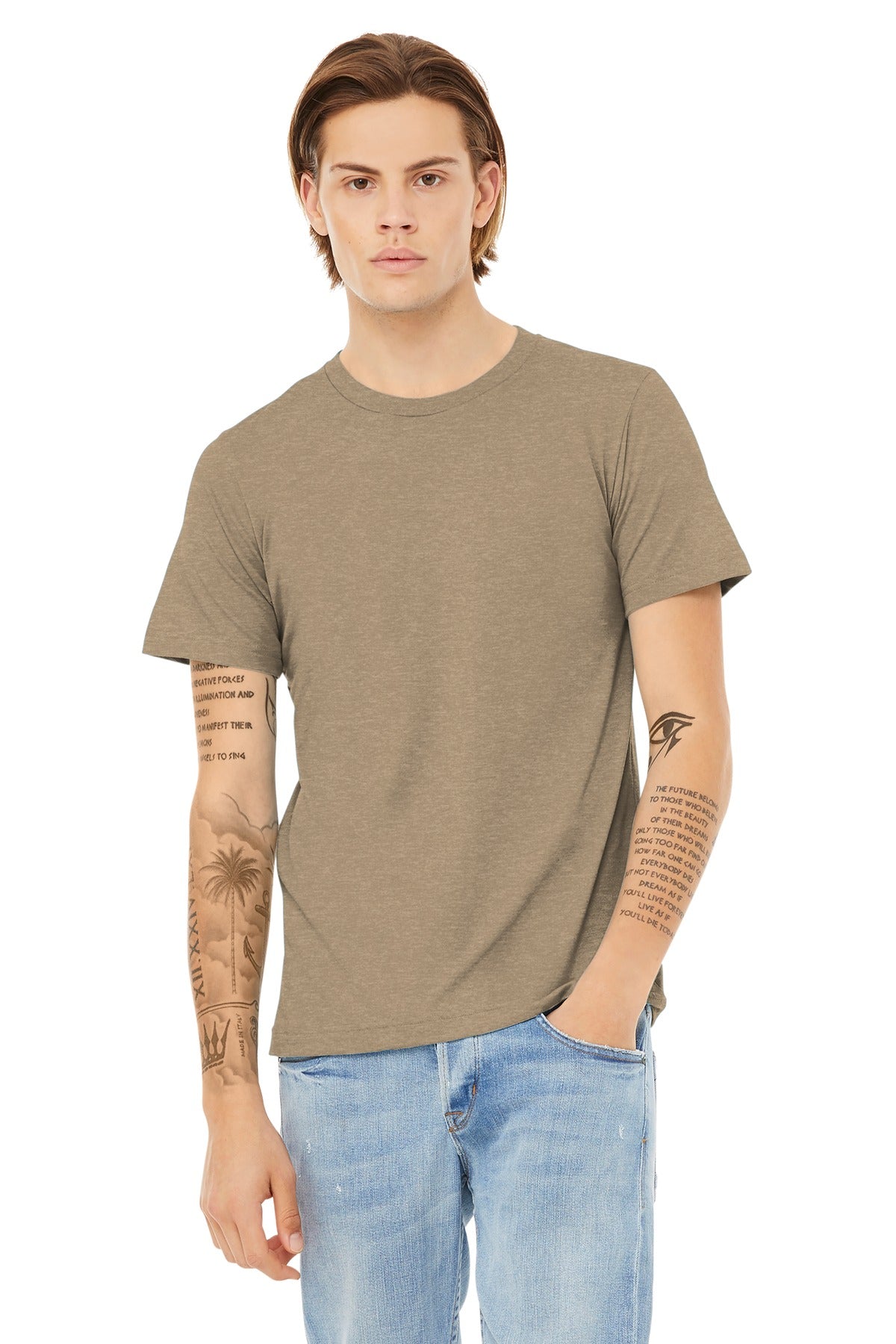 BELLA+CANVAS  Unisex Heather CVC Short Sleeve Tee BC3001CVC