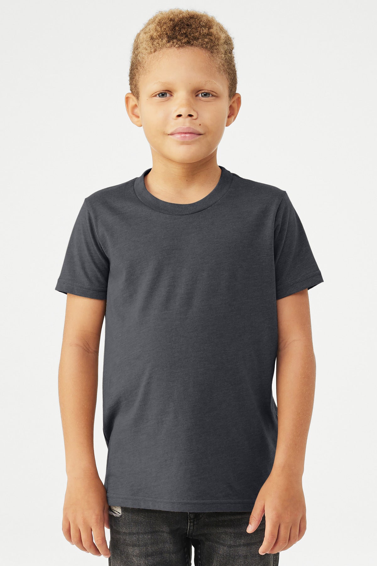 BELLA+CANVAS Youth Heather CVC Tee BC3001YCVC