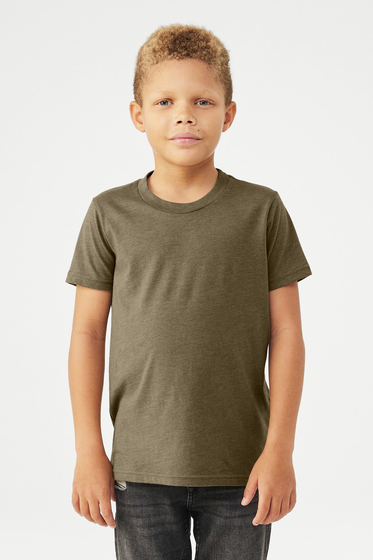 BELLA+CANVAS Youth Heather CVC Tee BC3001YCVC