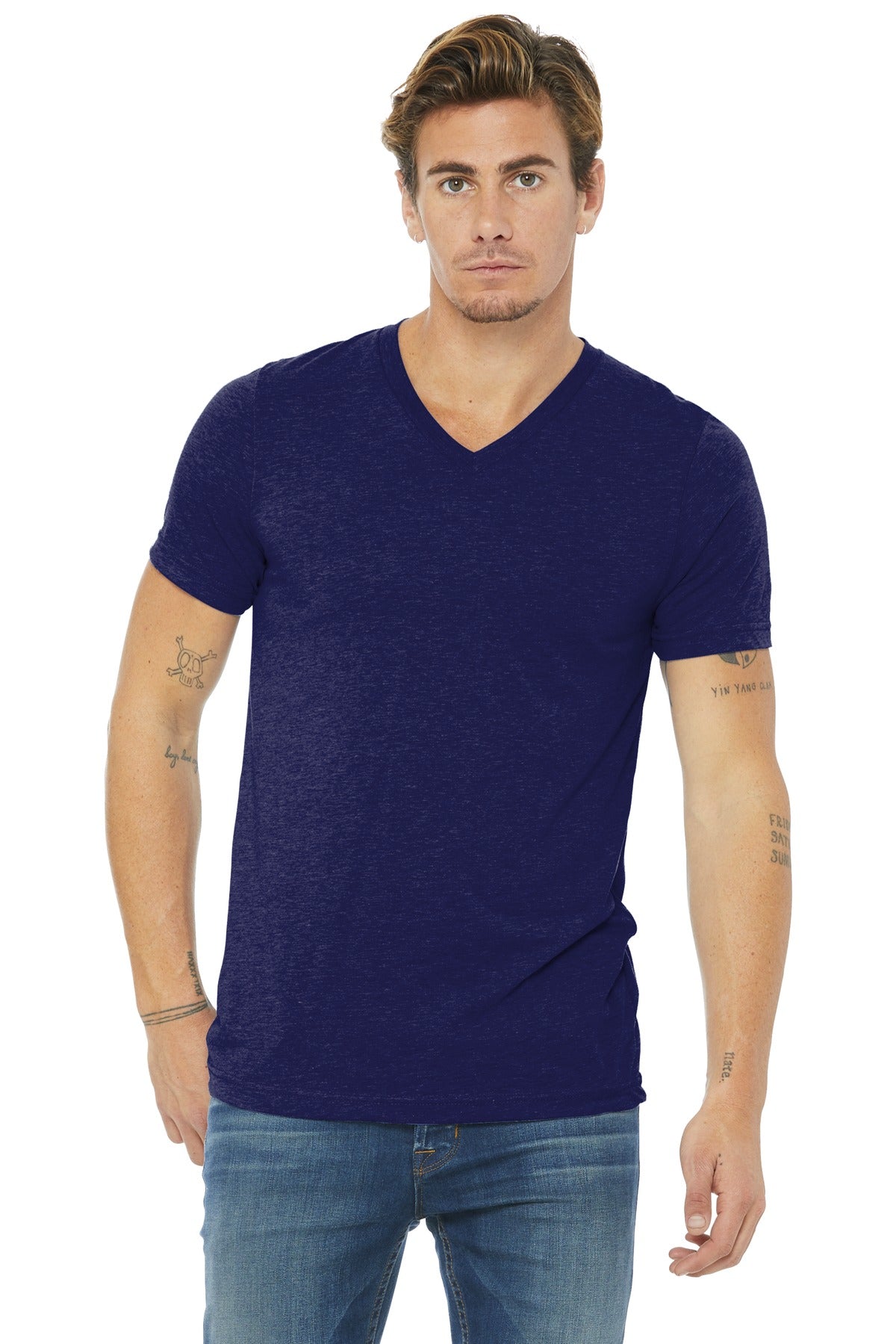 BELLA+CANVAS  Unisex Triblend Short Sleeve V-Neck Tee BC3415