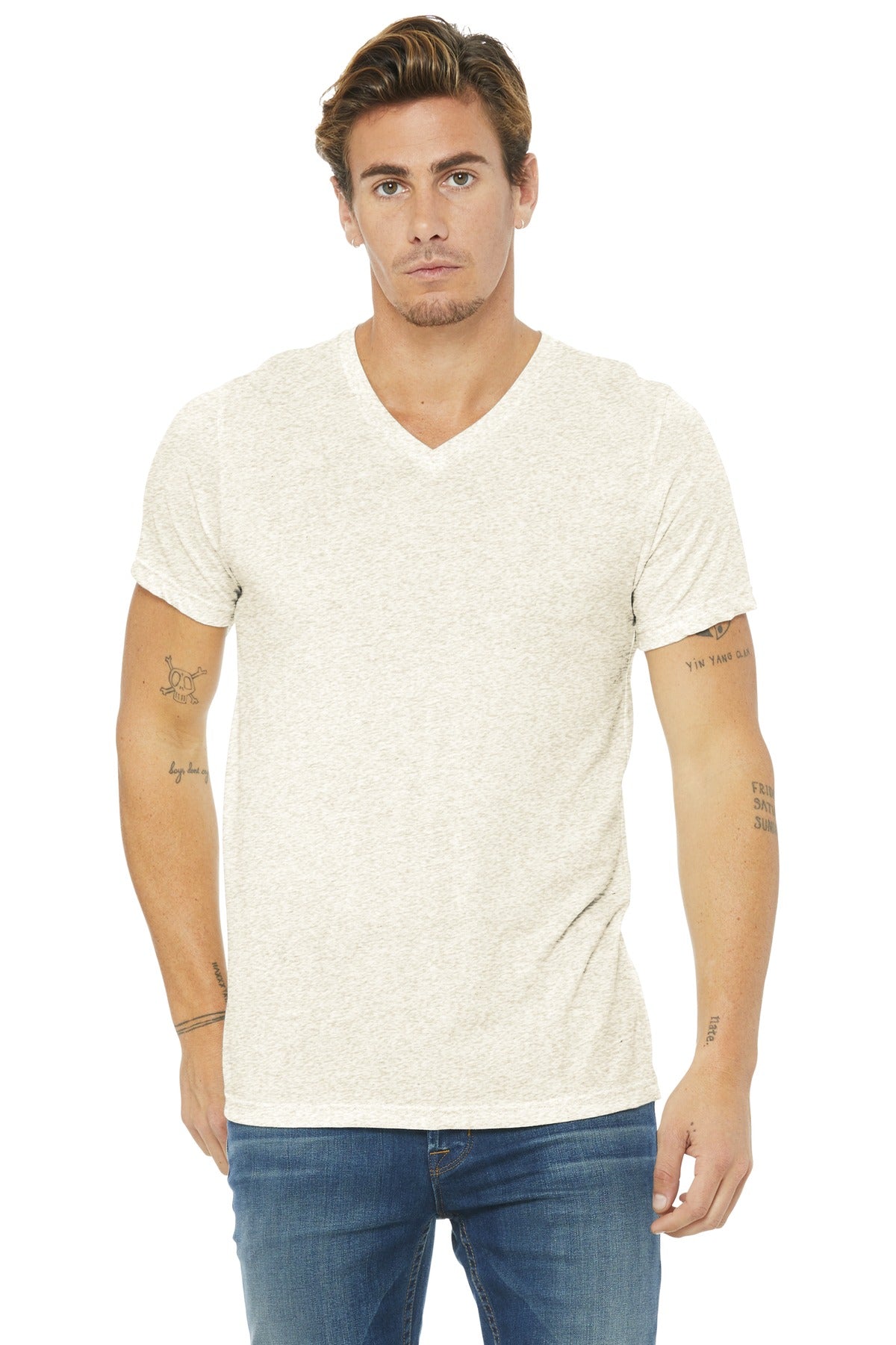 BELLA+CANVAS  Unisex Triblend Short Sleeve V-Neck Tee BC3415