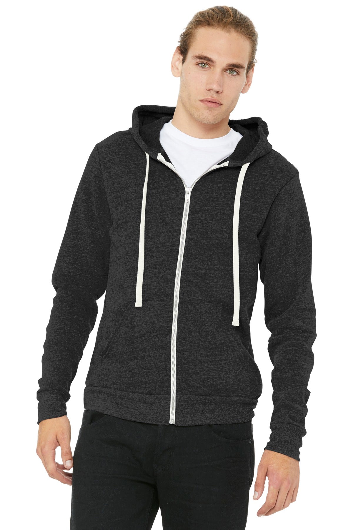 BELLA+CANVAS  Unisex Triblend Sponge Fleece Full-Zip Hoodie BC3909