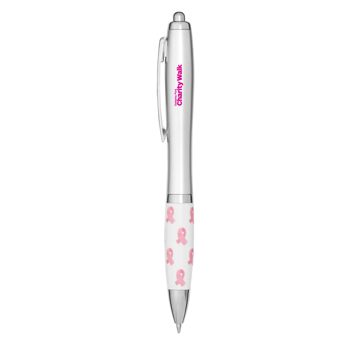Breast Cancer Awareness Pink Ribbon Ballpoint Pen - P366
