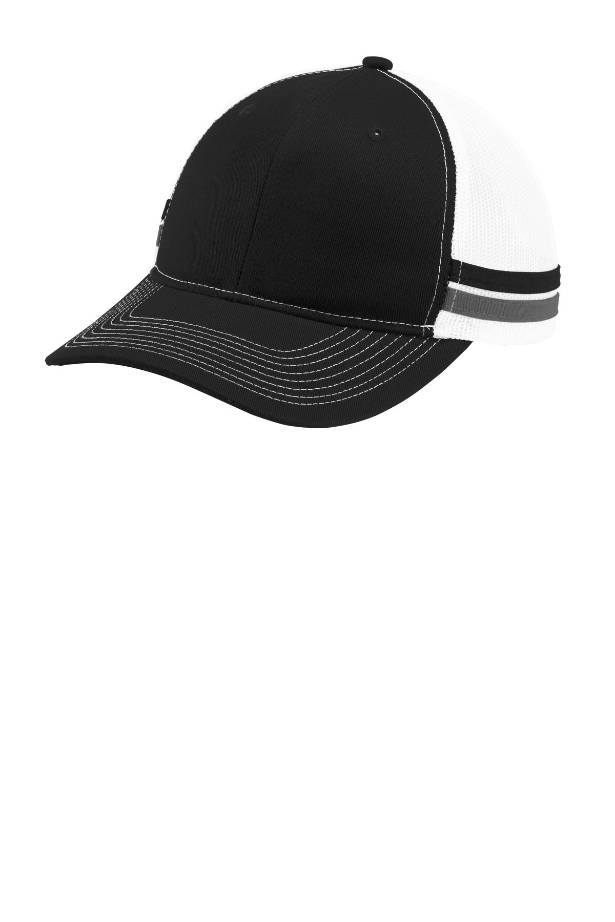 Port Authority Two-Stripe Snapback Trucker Cap C113