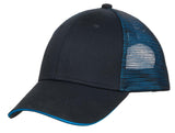 Port Authority Double Mesh Snapback Sandwich Bill Cap C818