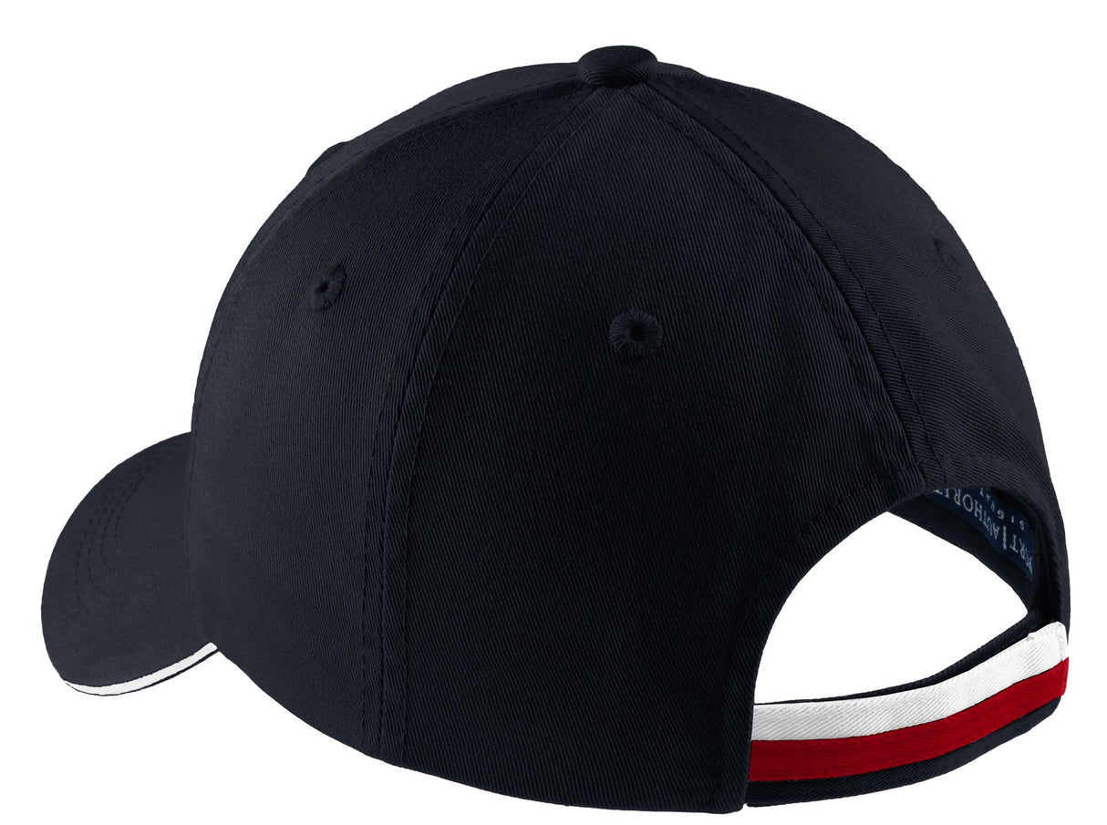 Port Authority Sandwich Bill Cap with Striped Closure C830
